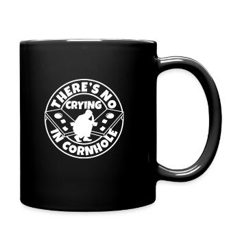 Theres no crying in cornhole - Tasse einfarbig - Schwarz - Rechts