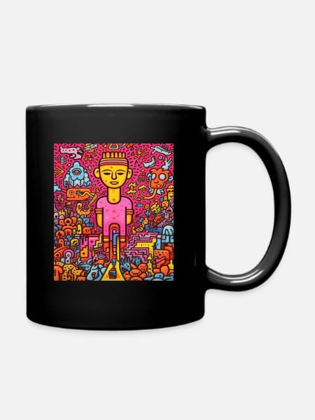 STREET ART FANTASIE - Tasse einfarbig - Schwarz