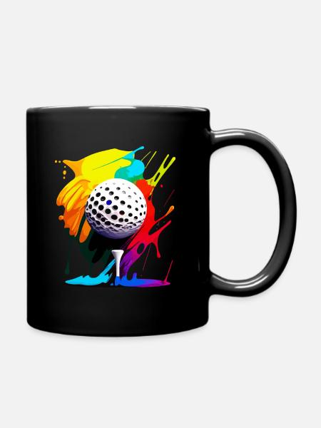 Golfball - Tasse einfarbig - Schwarz