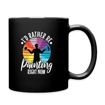 Je préfère peindre - Mug uni - noir - Droite