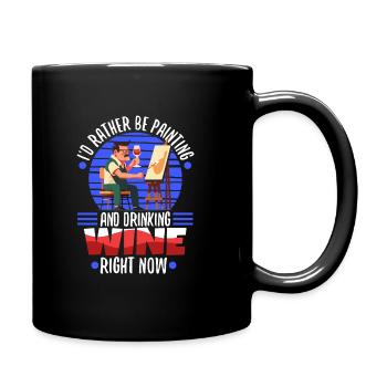 Je préfère peindre - Mug uni - noir - Droite