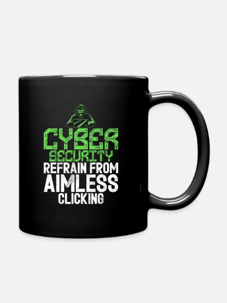 Cyber-sicherheits-hacker-hacking - Tasse einfarbig - Schwarz