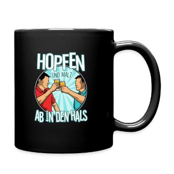 Hops and malt - Full Colour Mug - black - Right