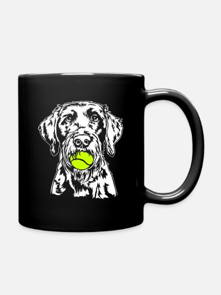 Deutsch Drahthaar Ball Balljunkie Hunde Wilsigns - Tasse einfarbig - Schwarz
