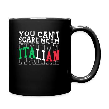 Italiener Italien Lustiger Spruch Geschenkidee - Tasse einfarbig - Schwarz - Rechts
