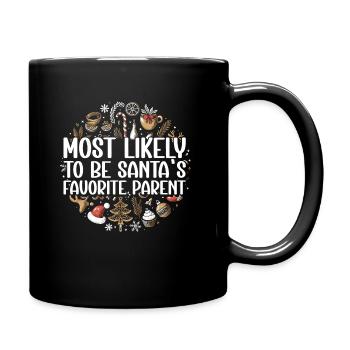 Noël Noël Parents Maman Papa Humour Drôle - Mug uni - noir - Droite