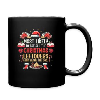 Christmas Funny Saying Xmas Food Humor - Full Colour Mug - black - Right