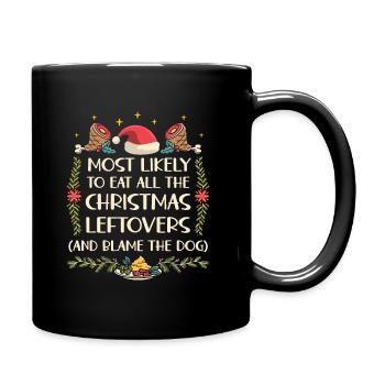 Christmas Funny Saying Xmas Food Humor - Full Colour Mug - black - Right