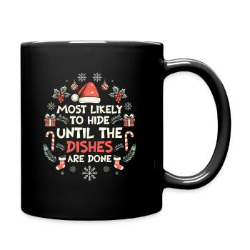 Weihnachten Xmas Lustiger Spruch Humor Witzig - Tasse einfarbig - Schwarz - Rechts