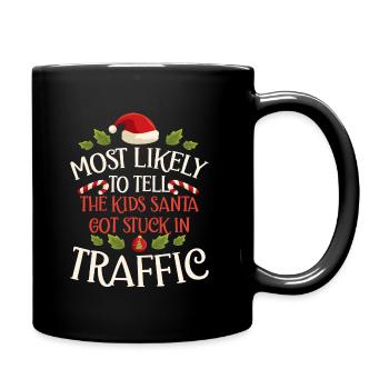 Xmas Christmas Parents Saying Humor Funny - Full Colour Mug - black - Right