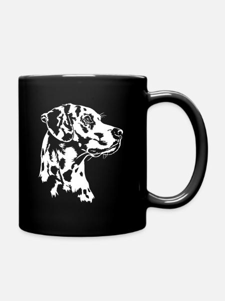Portrait Dalmatien Chien Chien Wilsigns - Mug uni - noir