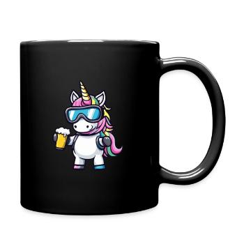 Licorne Après-Ski Bière Bande Dessinée - Mug uni - noir - Droite