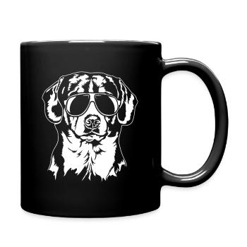 Entlebucher Chien de montagne Cool Portrait Wilsigns - Mug uni - noir - Droite