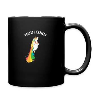 Hodlcorn - Cryptocurrency Unicorn To The Moon - Mug uni - noir - Droite