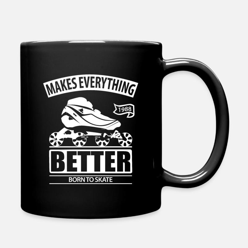 Born To Skate Shirt & Geschenk - Tasse einfarbig - Schwarz