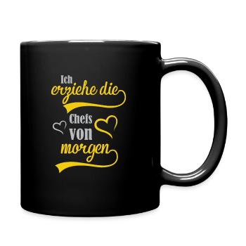 Kindergaertnerin Erziehrein Lehrerin Geschenk - Tasse einfarbig - Schwarz - Rechts