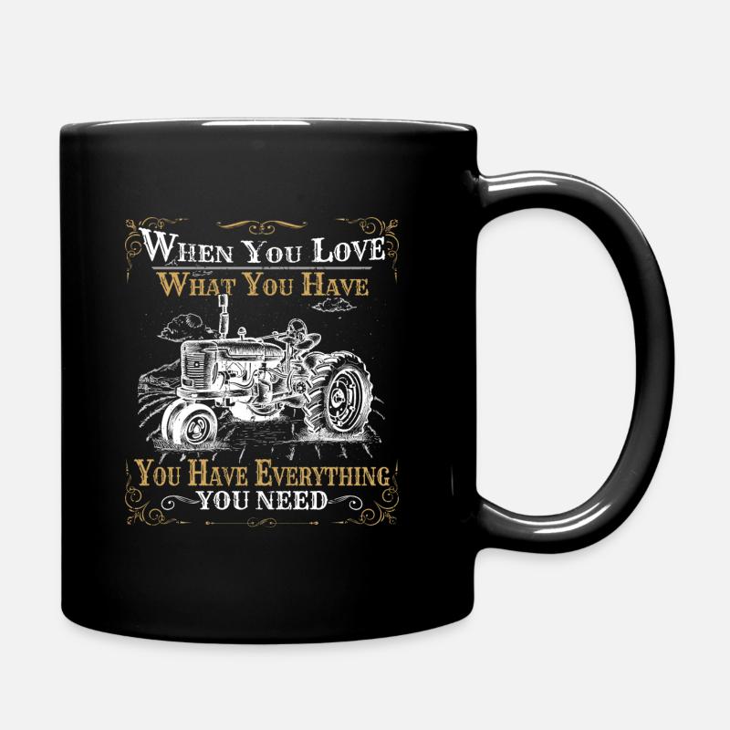 tractor - Full Colour Mug - black