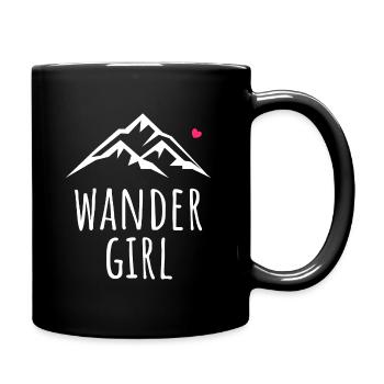 Wanderin Wander Girl - Tasse einfarbig - Schwarz - Rechts