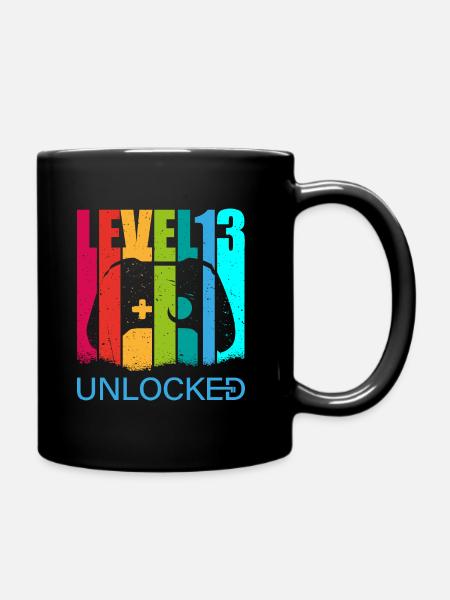 Anniversaire, niveau 13 unlocked Cadeau - Mug uni - noir