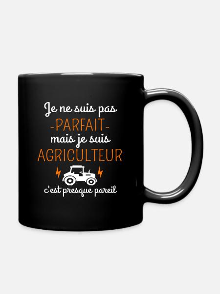 T shirt agriculteur pas parfait humour cadeau. - Mug uni - noir