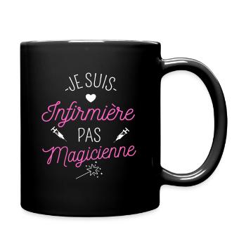 Infirmière pas magicienne humour infirmiere cadeau - Mug uni - noir - Droite