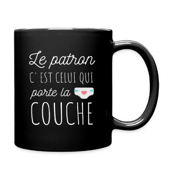 T shirt bébé le patron humour bébé cadeau. - Mug uni - noir - Droite