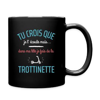 t shirt trottinette freestyle trottinette cadeau. - Mug uni - noir - Droite