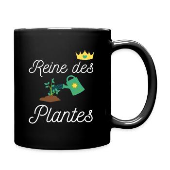 Tee shirt jardinage reine des plantes cadeau. - Mug uni - noir - Droite