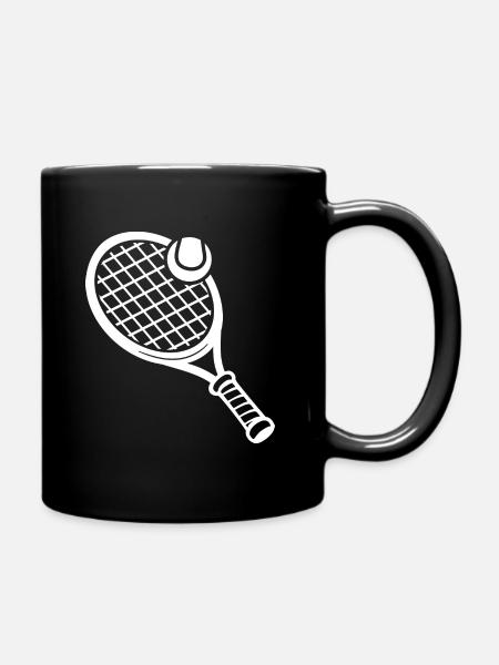 Tennis Racket Tennis Ball Tennis - Full Colour Mug - black