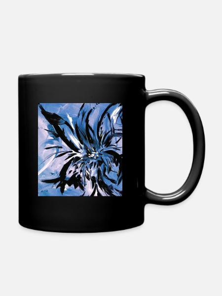 Fleur bleue - Mug uni - noir