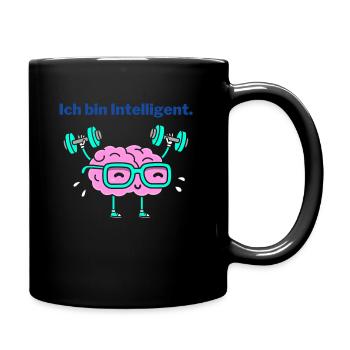 ICH BIN INTELLIGENT Design - Tasse einfarbig - Schwarz - Rechts