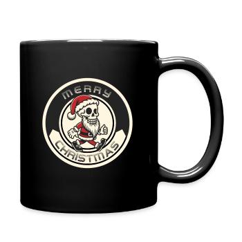 Santa Skeleton Walking Badge - Full Colour Mug - black - Right