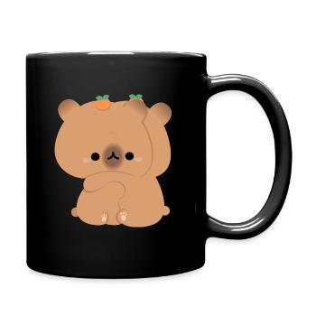 Wasserschweine-Paar - Tasse einfarbig - Schwarz - Rechts