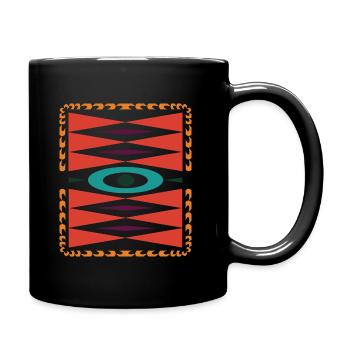 Ethnische Inspiration - Tasse einfarbig - Schwarz - Rechts