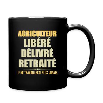Agriculteur célèbre sa retraite avec humour cadeau - Mug uni - noir - Droite