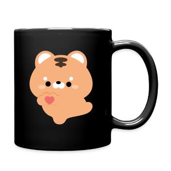 Tigre d’amour - Mug uni - noir - Droite