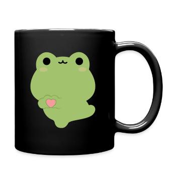 Liebesfrosch - Tasse einfarbig - Schwarz - Rechts