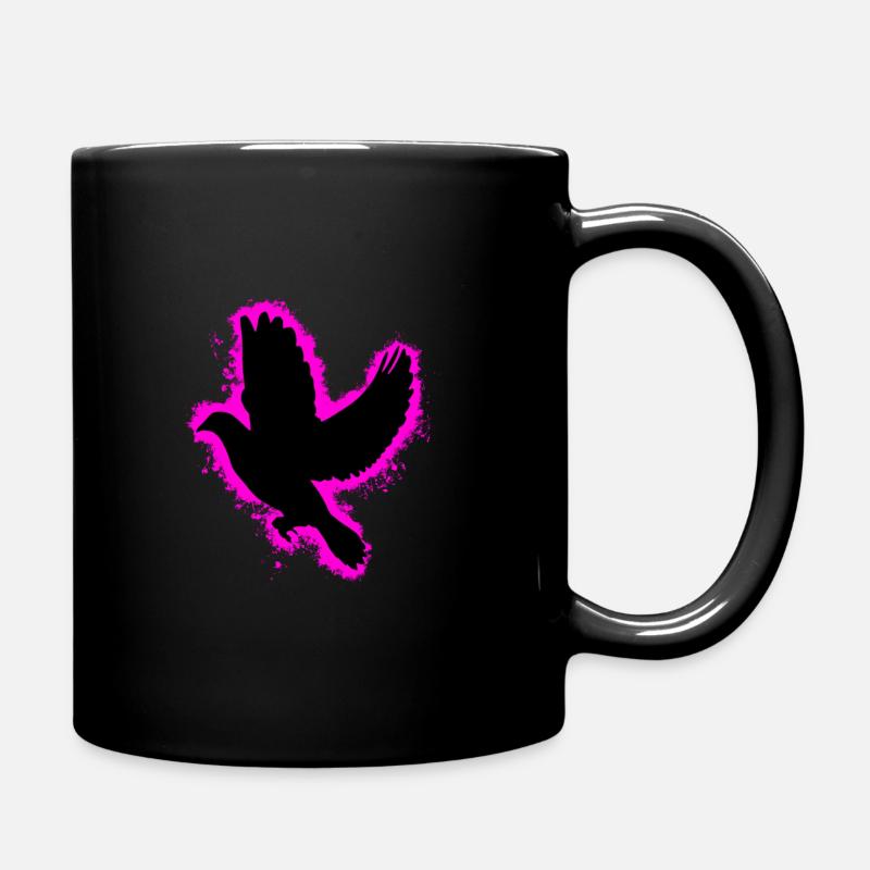 Silhouette schattenbild Pink und Schwarz Umriss - Tasse einfarbig - Schwarz