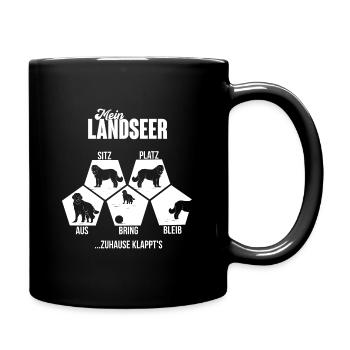 Landseer Hundebesitzer Hunde Weihnachten Geschenk - Tasse einfarbig - Schwarz - Rechts