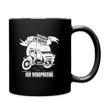Moped fahren Ostalgie Schwalbe Simson Suhl - Tasse einfarbig - Schwarz - Rechts