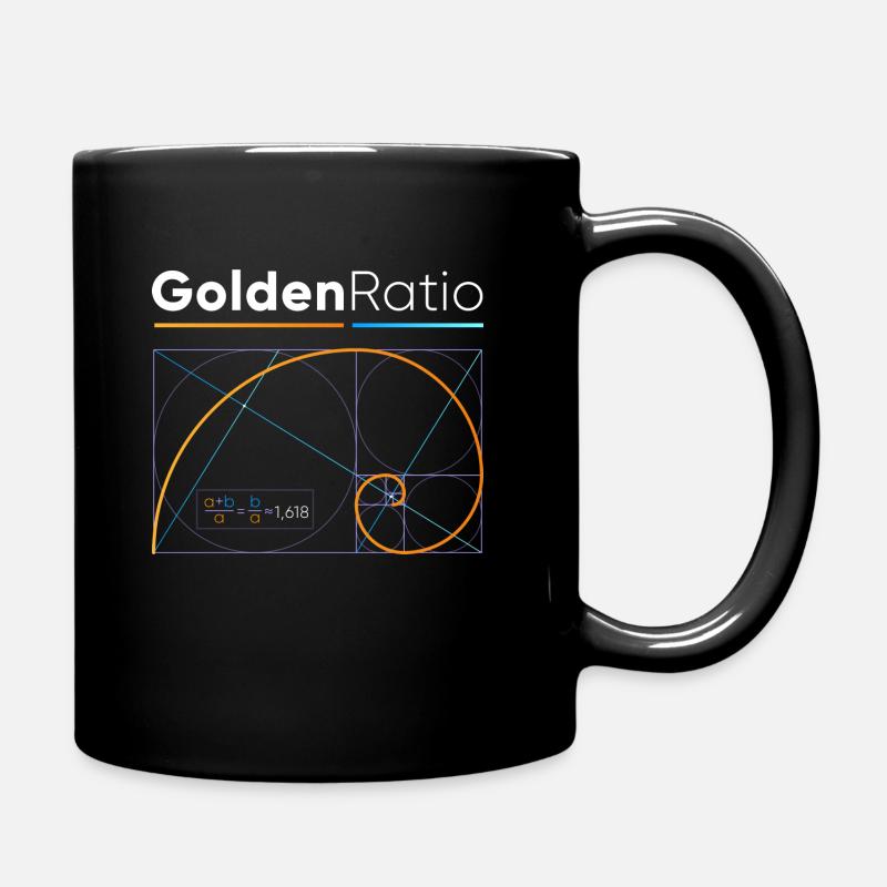 Goldener Schnitt - Tasse einfarbig - Schwarz