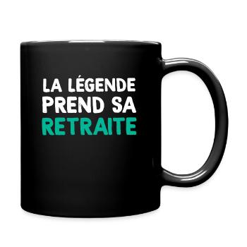 La légende prend sa retraite Cadeau homme retraité - Mug uni - noir - Droite