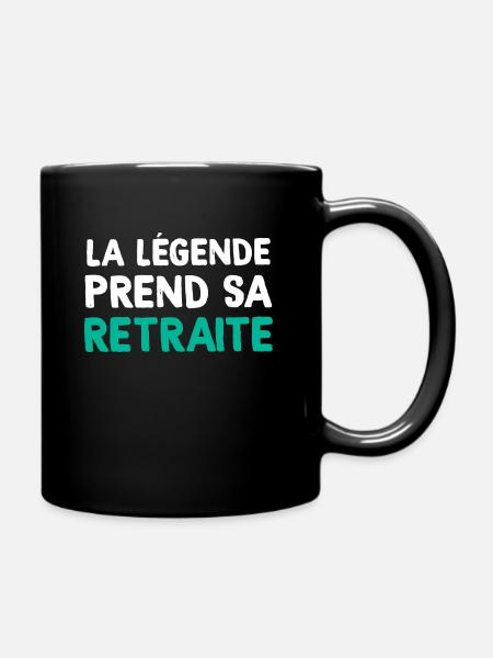 La légende prend sa retraite Cadeau homme retraité - Mug uni - noir