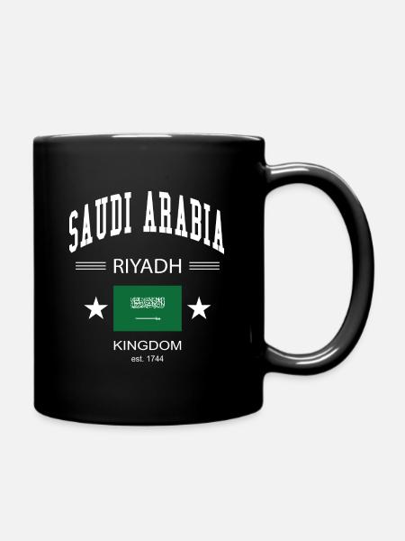 Saudi Arabien - Tasse einfarbig - Schwarz