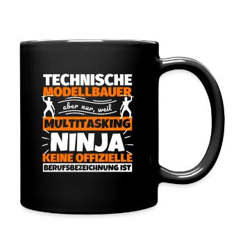 Technische Modellbauer - Tasse einfarbig - Schwarz - Rechts