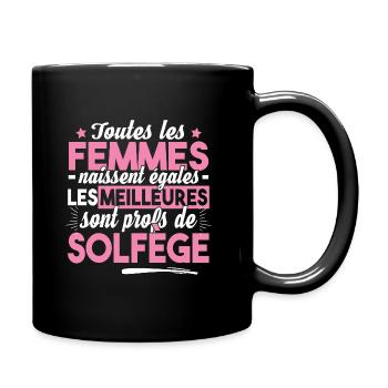 Solfège Prof Professeur Métier Musique Chant - Mug uni - noir - Droite