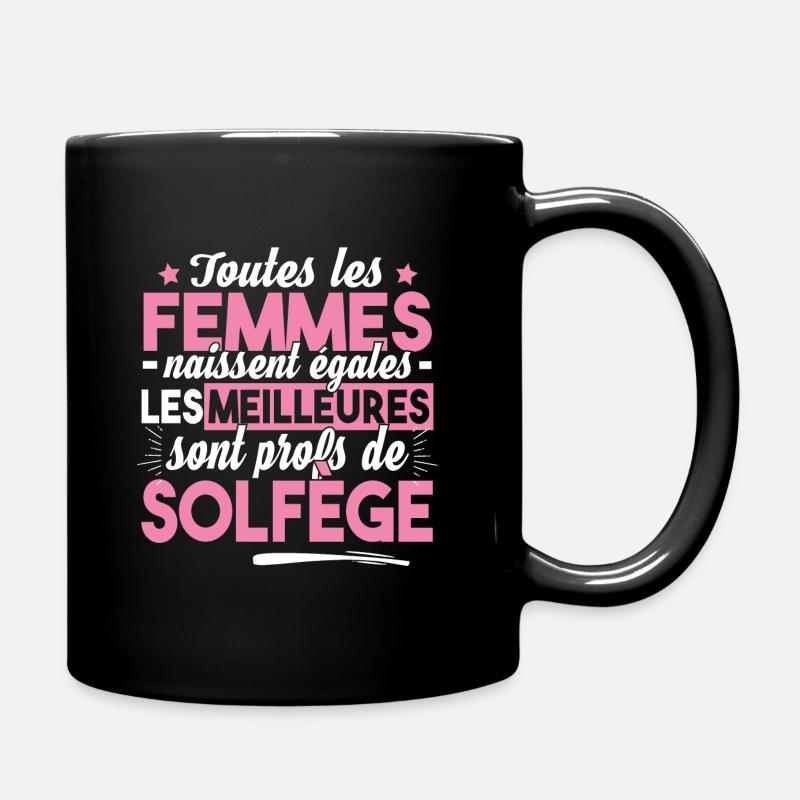 Solfège Prof Professeur Métier Musique Chant - Mug uni - noir