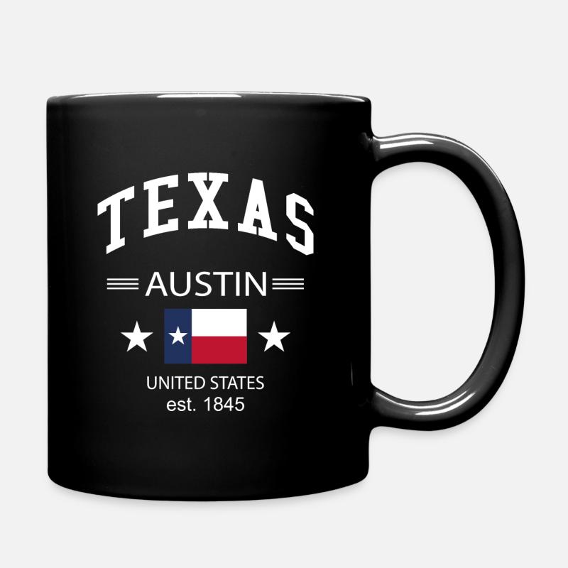 Texas - Full Colour Mug - black