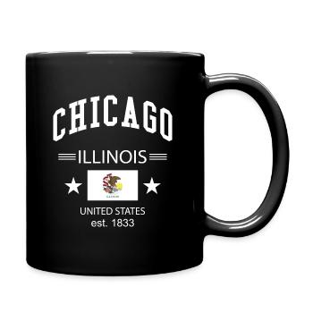 Chicago - Tasse einfarbig - Schwarz - Rechts