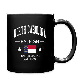 North Carolina - Tasse einfarbig - Schwarz - Rechts